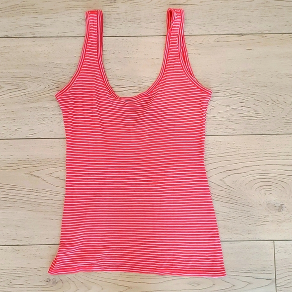 BCBGMAXAZRIA Red Striped Tank Top - Picture 2 of 4